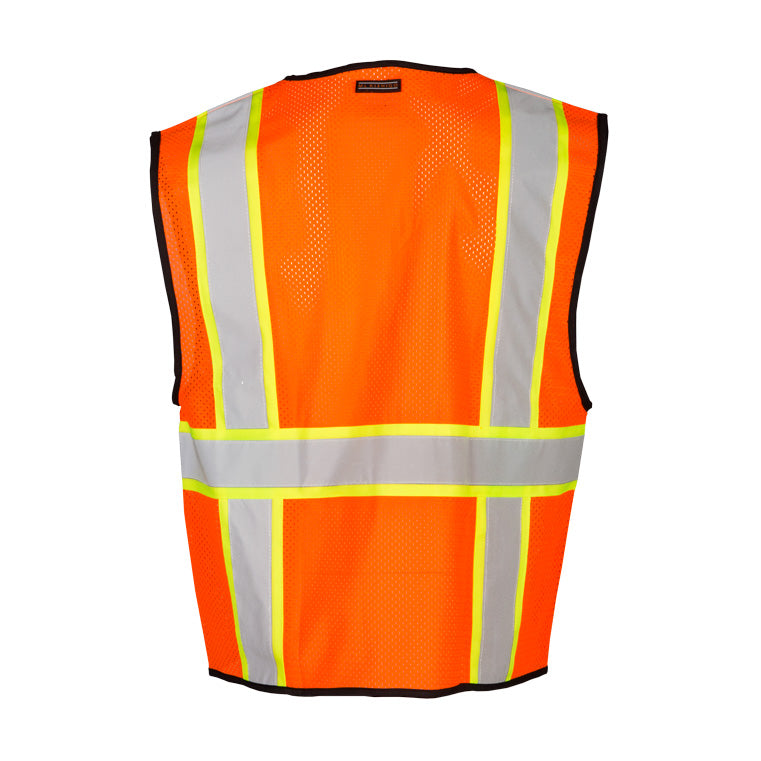 Hi-Viz Brand® 4 Pocket ANSI Class 2 Two-Tone Safety Vest (Mesh Fabric)