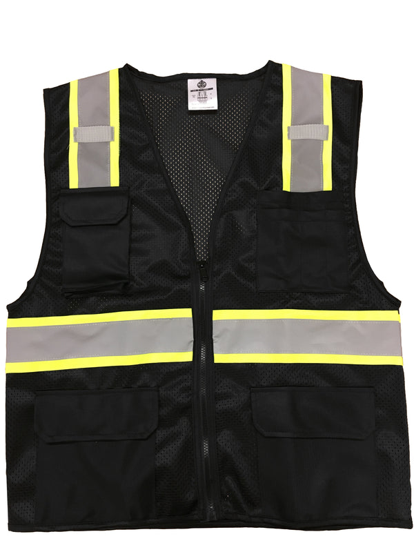 Hi-Viz Brand® 8 Pocket Enhanced-Viz Two-Tone Safety Vest (Mesh Fabric)