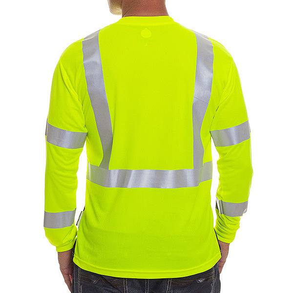 Hi-Viz Brand® Class 3 Dri-Fit Long Sleeve T-Shirts with Pocket