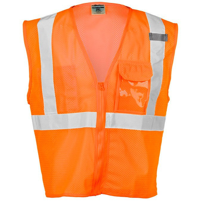 ML Kishigo Class 2 Safety Vest with Clear ID Pocket and iPad Pocket