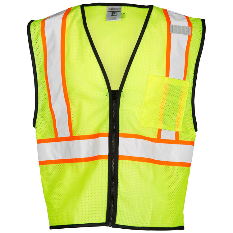 CASE OF 50 PER SIZE - ML Kishigo 1 Pocket Class 2 Contrast Safety Vest (Mesh Fabric)