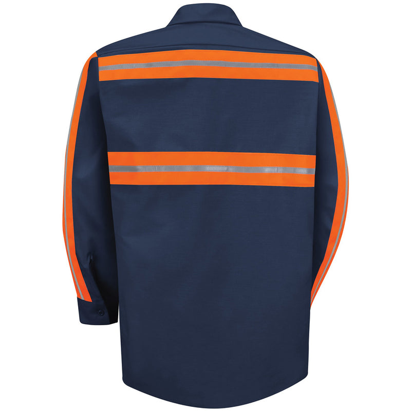 Red Kap® Enhanced Visibility Long Sleeve Button-Down Work Shirt